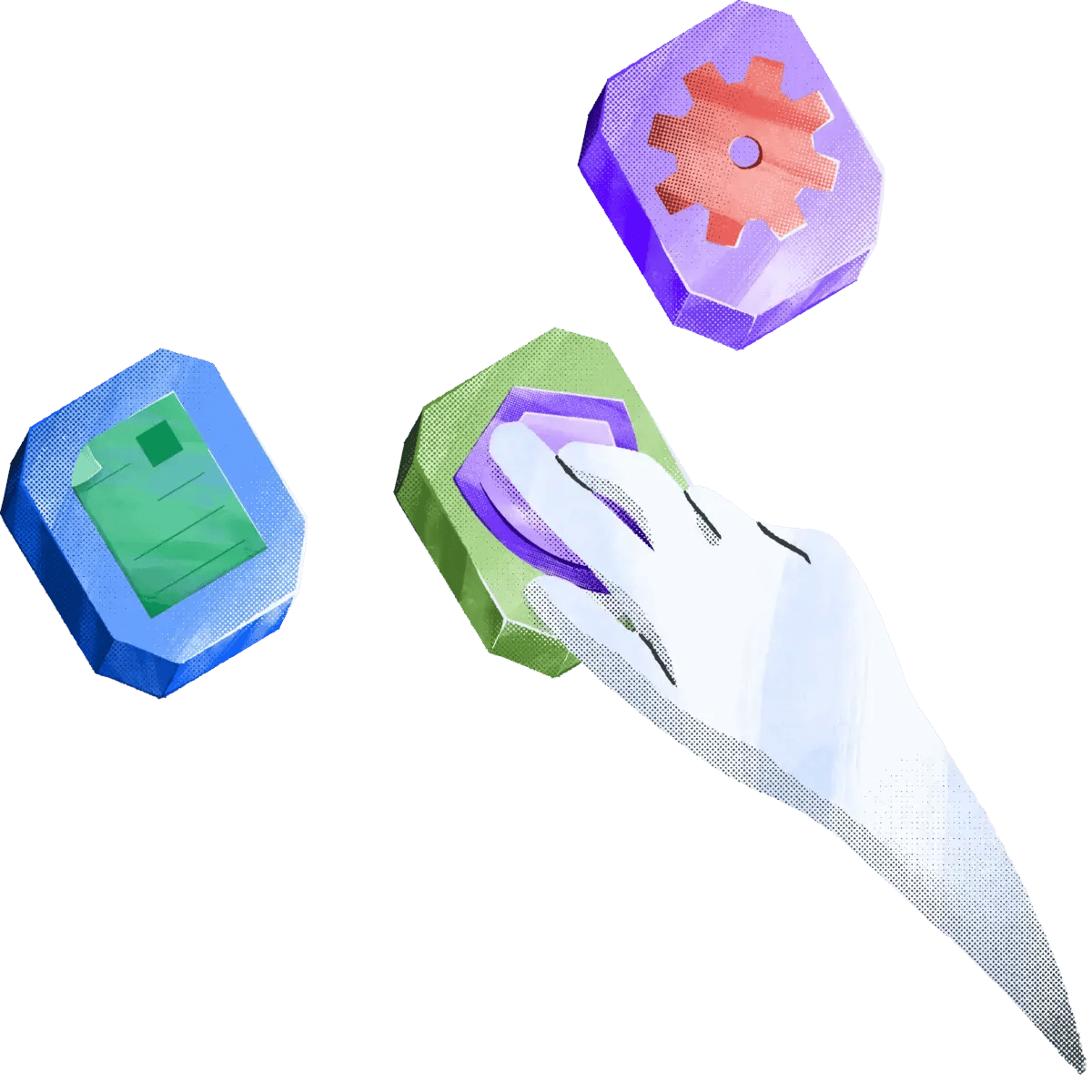 40-Hand-Choose-Picking-tablets-cog-Paper-Sheild